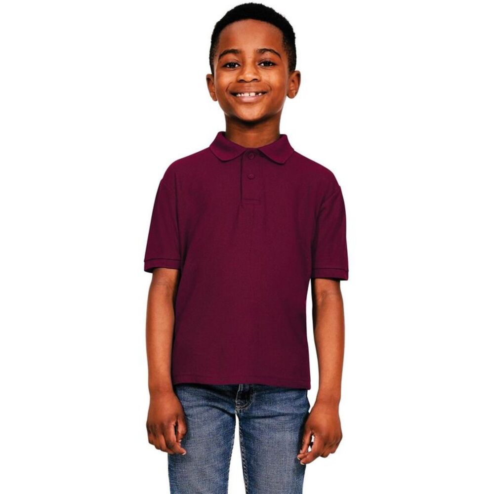 Casual Classic Childrens/Kids Polo / Maroon
